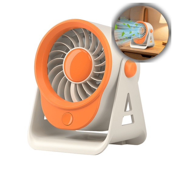 Mini Desktop Fan with Adjustable Speed, Quiet Plug-in Table Fan for Home, Office, Bedroom, Living Room & Workspace, Space-Saving Design