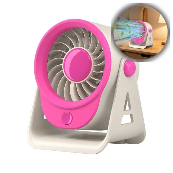Mini Desktop Fan with Adjustable Speed, Quiet Plug-in Table Fan for Home, Office, Bedroom, Living Room & Workspace, Space-Saving Design