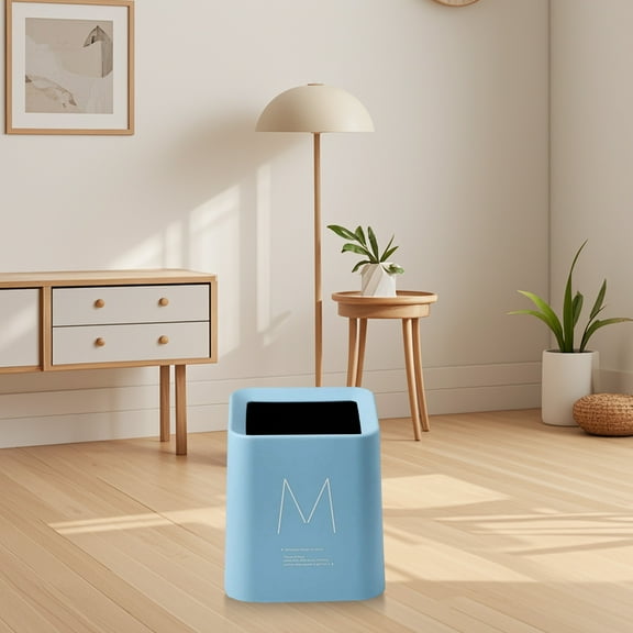 Mini Desktop Garbage Can Square Wastebasket No Lid - Small Trash Bin for Office Desk, Study, Living Room, Coffee Table - Compact Polypropylene Waste Container for Home, Bedroom, Vanity - 1 Pack