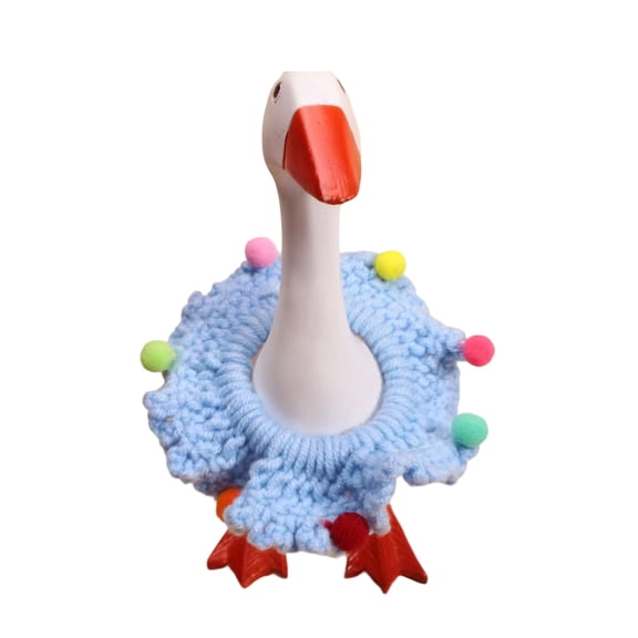 Mini Desktop Goose Decoration, Blue Adorable Animal Ornament for Desk, Office, Dorm, Home Decor, 3.5 Inches