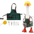thumbnail image 1 of Mini Desktop Goose Outfit, Decorative Goose Costume Gardener Style Accessory Desktop Statue,Indoor Display,Courtyard Ornament, 1 of 7