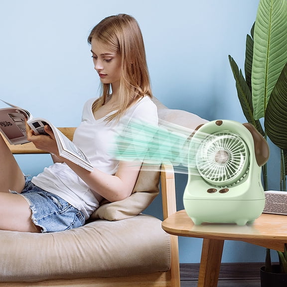 Mini Desktop High-Powered Evaporative Spray Fan, USB Powered Cooling Humidifier Fan, Adjustable Speed Fan, Portable Fan for Home Office Desk, Personal Fan Quiet Operation, Turbo Air Circulator Fan