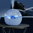 thumbnail image 1 of Mini Desktop 300ML USB Powered | Quiet Cool Mist Diffuser | Night Light & Auto Shut-Off | Portable for Car, Office, Bedroom, Plants | Dual Aroma Function | White Plastic | 10x10x8.5cm, 1 of 8