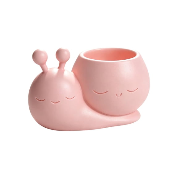 Mini Desktop Planter Pot Cute Resin Flower Head Planters for Indoor Outdoor Unique Sit Rocking Chair Succulent Pots Gift IdeaI for Mother and Appreciation Christmas (Snail Shape)