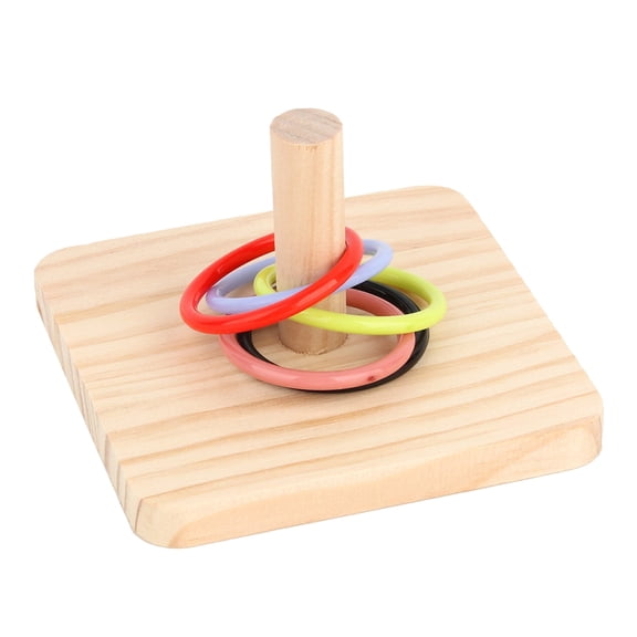 Mini Desktop Ringtoss Parrot Toy for Cockatoo Eclectus Bird Gift Set