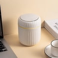 thumbnail image 1 of Mini Desktop Trash Can, 5.1" x 5.9" x 5.1" Push Top Lid Waste Bin, Small Plastic Garbage Can for Office Desk Bathroom Vanity, 1 of 8