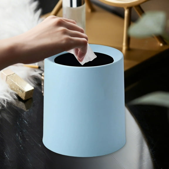 Mini Desktop Trash Can, Double-Use Small Garbage Bin for Office, Study, Living Room, Coffee Table, No Lid, Modern Simple Design