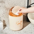 thumbnail image 1 of Mini Desktop Trash Can Flip Top Sanitary Bin for Food Scraps Office Papers Small Space Use Compact Plastic Wastebasket with Lid FAJHHA | Orange, 1 of 6