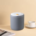 thumbnail image 1 of Mini Desktop Trash Can Press Lid | Small Plastic Waste Bin for Office, Bedroom, Car, Living Room | Compact 5.3"x6.1" Blue Gray Pink | Durable, Odor-Reducing, Space-Saving Design, 1 of 6