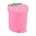 thumbnail image 1 of Mini Desktop Trash Can Strawberry | Cute Press-Type Wastebasket for Office, Bedroom, Car | Small Tabletop Garbage Bin with Lid, Pink Plastic, Compact Organizer for Home Decor, 1 of 9