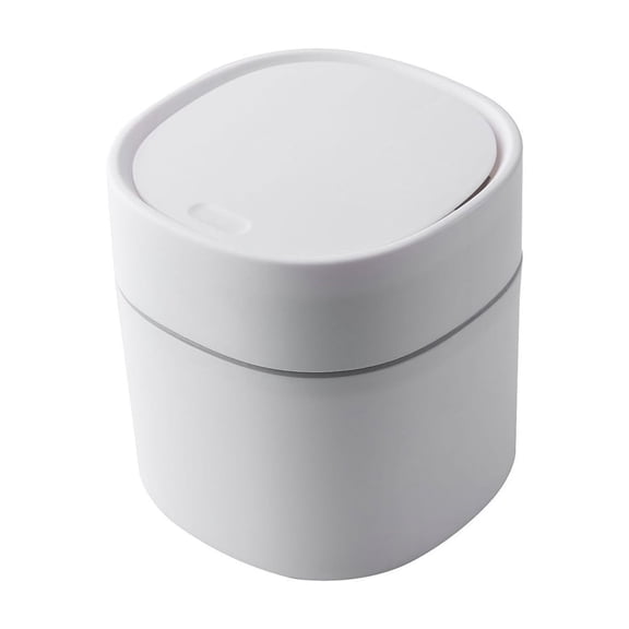 Mini Desktop Can with Lid - Compact Design for Kitchen, Office - Odor-Sealed, Easy Clean - Organize Paper Scraps & Small Waste