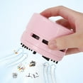 thumbnail image 1 of Mini Desktop Vacuum Cleaner - 3.1 x 2.4in USB Battery Powered, Cordless Dust Sweeper for Keyboard, Desk, Car & Home Office(), 1 of 6