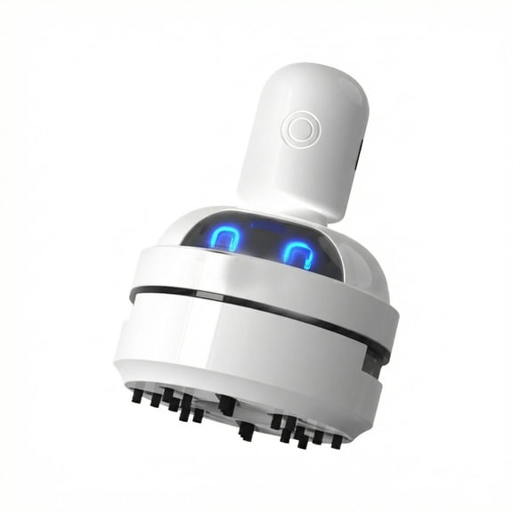 Mini Desktop Vacuum Cleaner, 3-Speed Rechargeable, USB Charging, Keyboard Cleaner for Eraser Dust, Office School, White