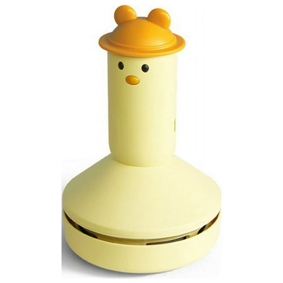 Mini Desktop Vacuum Cleaner Cute Portable Desktop Sweeper Multifunction Handheld Cordless Vacuum Cleaner,Yellow