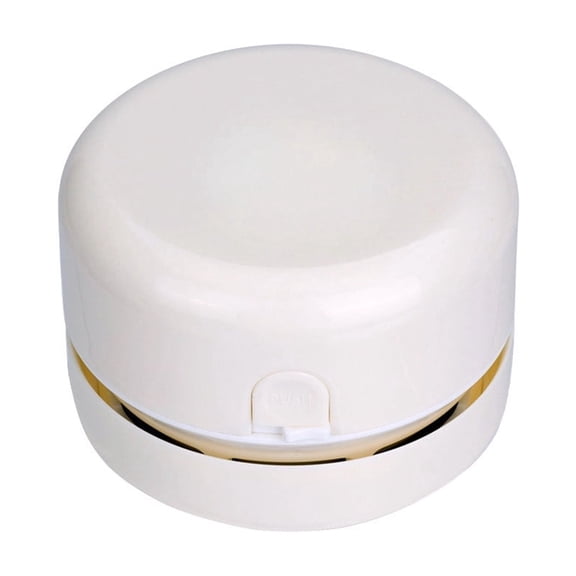 Mini Desktop Vacuum Cleaner Portable Handheld Eraser Shavings Remover for Keyboard Crumbs Cleaner Electric Dust Collector White