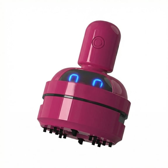 Mini Desktop Vacuum Cleaner USB Rechargeable with 3 Suction-Levels, Portable Keyboard Cleaner for Desk Dust/Eraser/Crumbs/Pet Hair, Cordless Handheld Vacuum, Red