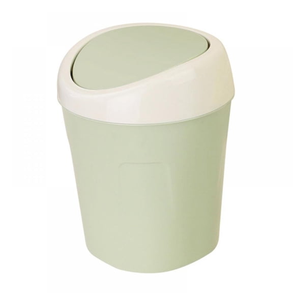 Mini Desktop Waste Bin, with Swing Lid Tiny Garbage Can Trash Bin (Pink)