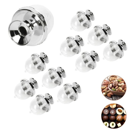 Mini Dessert Stand,12Pack of Plastic Cupcake Stand Dome Cover,Candy Plate,Chocolate Plate,QZS Dessert Containers for Office,Holiday,Silver