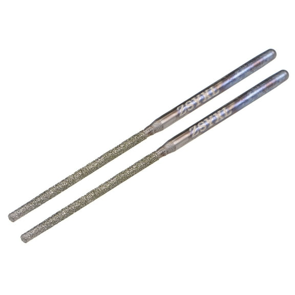 Mini Diamond Burrs Drill Bits for Rotary Tool 2.35mm Shank 1.8mm Cylindrical Ball Nose 2 Pcs