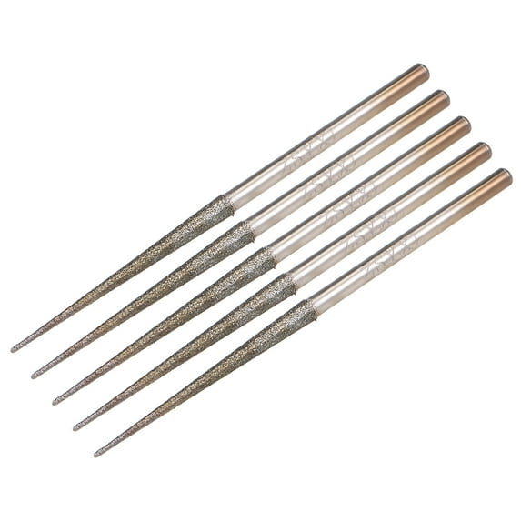 Mini Diamond Burrs Grinding Drill Bits for Rotary Tool 2.35mm Shank 2.6mm Conial 5pcs