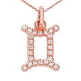 thumbnail image 1 of Mini Diamond Zodiac Horoscope Pendant Necklace In Solid Gold (16 Inches), 1 of 2