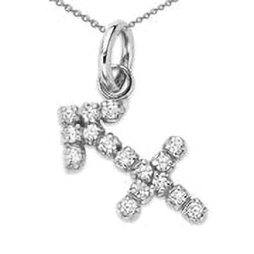Mini Diamond Zodiac Horoscope Pendant Necklace In Sterling Silver (20 Inches)