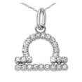 thumbnail image 1 of Mini Diamond Zodiac Horoscope Pendant Necklace In Sterling Silver (22 Inches), 1 of 2