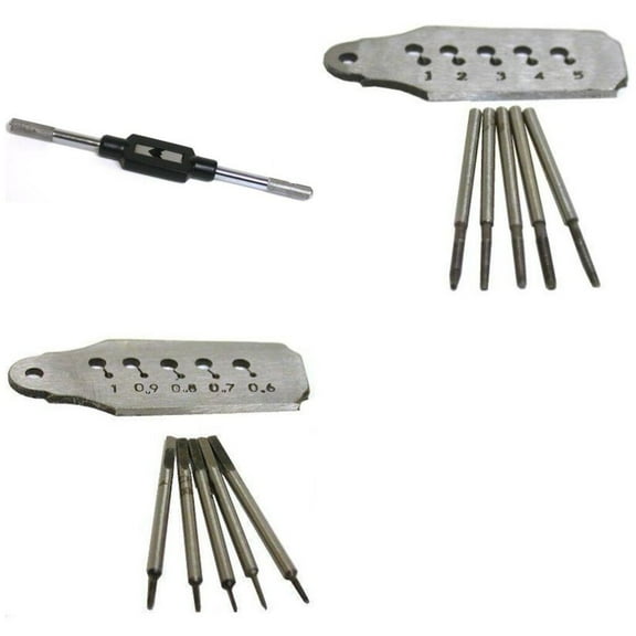Mini Die Set Screw Plate & Taps Jewelers Wrench 1/4" Capacity Hand LatheTool Kit