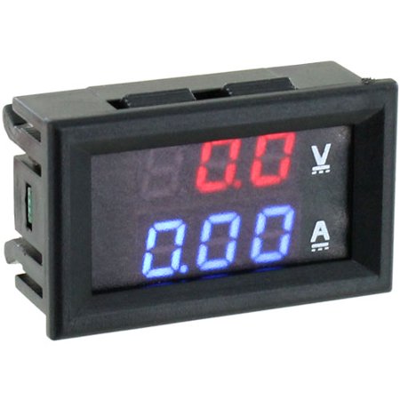 Mini Digital 2-in-1 Voltmeter Ammeter - 100V 10A
