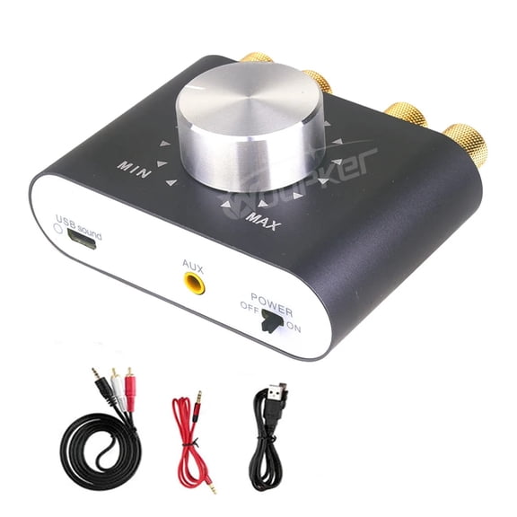 Mini Digital Amplifier X24 Max 100W Bluetooth 5.0 TPA3116 HiFi 2.0 Channel Stereo  Power AMP For Home Car