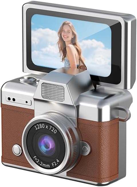 Mini Digital Camera,Mini Keychain Digital Camera with 180° Flip Selfie ...