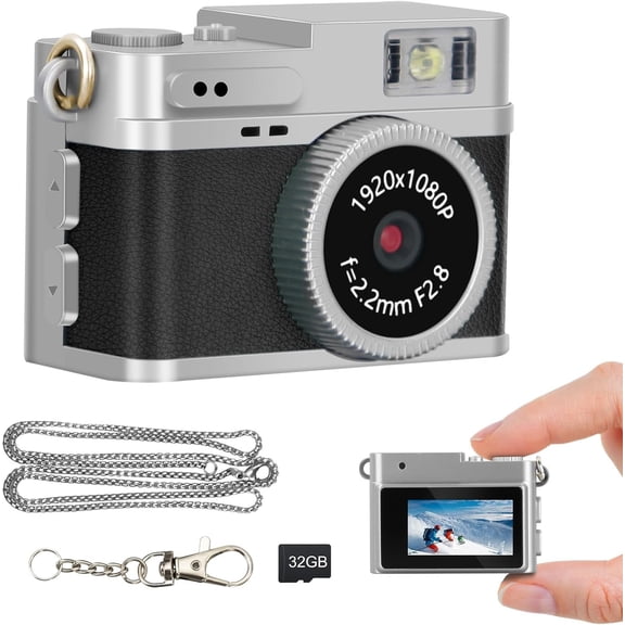 Mini Digital Camera for Students: 1080P FHD Recording with 0.96" IPS Screen, H.264 Compression, and AVI Format - Ideal for Travel, Study, and Concerts - Suitable for Photography Enthusiasts