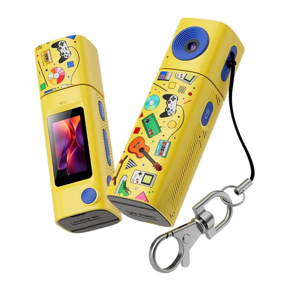 Mini Digital Camera with Rotatable Lens and Screen, Portable Pocket Camera with 2K Video Recording and Type-C Charging