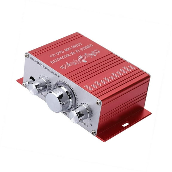 Mini Digital Car Auto Amplifier Hifi Audio Music CD DVD MP3 FM Player(Red)