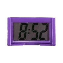 Mini Digital Car Clock with Easy Read Screen. Portable Design, Stick to Dashboard or Stand on Desk.