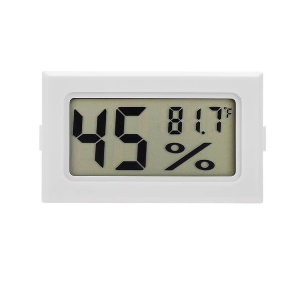 Mini Digital Car Thermometer Hygrometer, High Precision Vehicle Temperature Humidity Gauge, LCD Display Car Interior Monitor for Automotive Dashboard