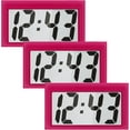 thumbnail image 1 of 3 Pcs Mini Digital Clock Small Digital Clock Stick on Battery Operated Self Adhesive Bracket for Car Dashboard Fridge (Pink), 1 of 7