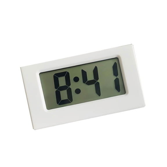 Mini Digital Clock for Car Dashboard,Battery Operated & Clear LCD Screen Time Display,Small Desk Clock for Bathroom