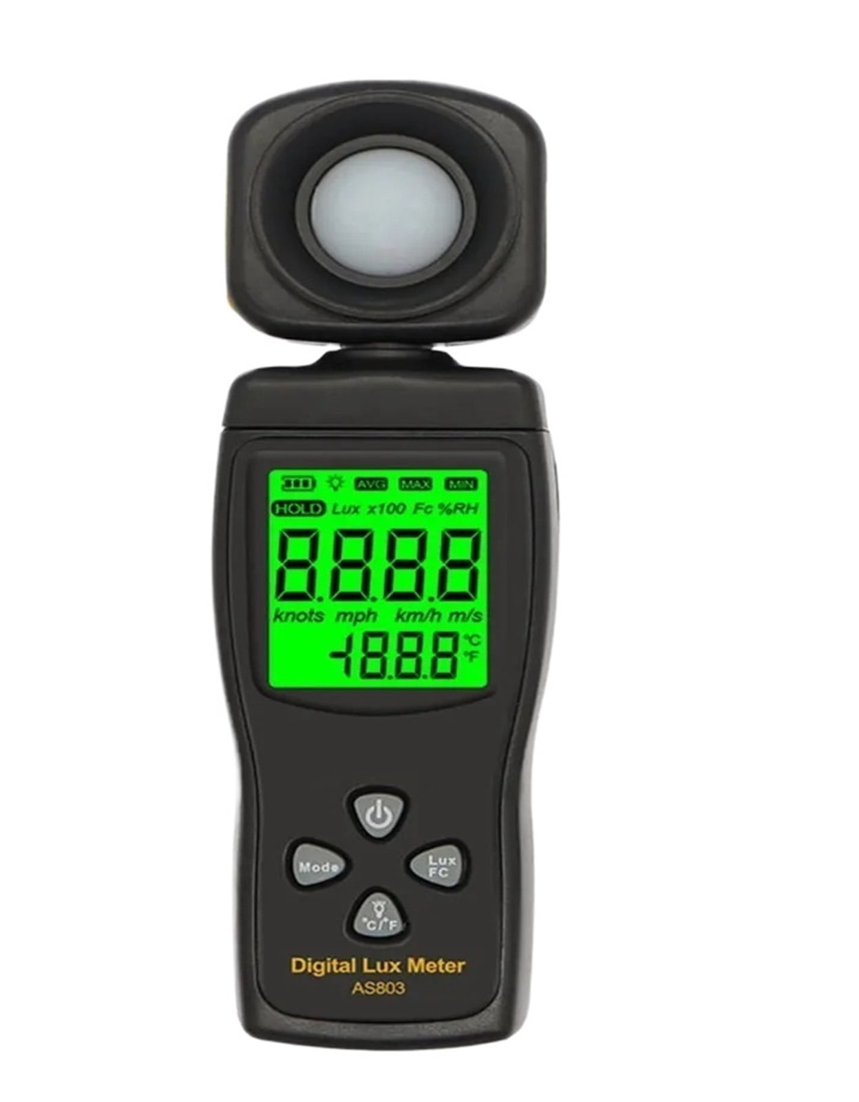 Illuminometer Mini Digital Lux Meter LCD Display Handheld Illuminometer Luminometer ...