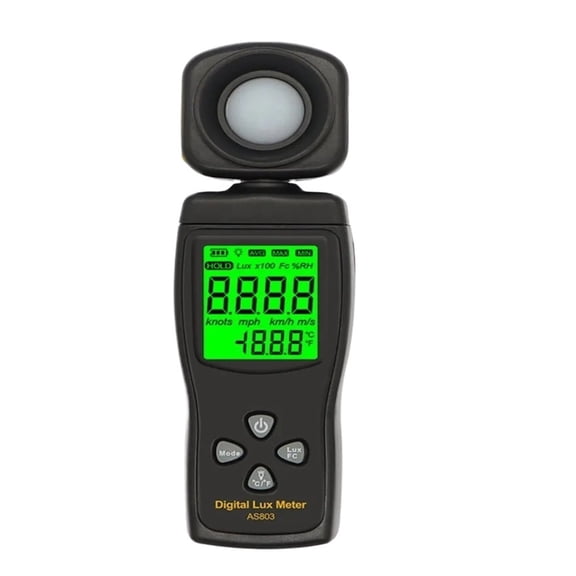 Mini Digital Lux Meter LCD Display Handheld Illuminometer Luminometer Photometer Luxmeter Light Meter 0-200000 Lux ,Long time use