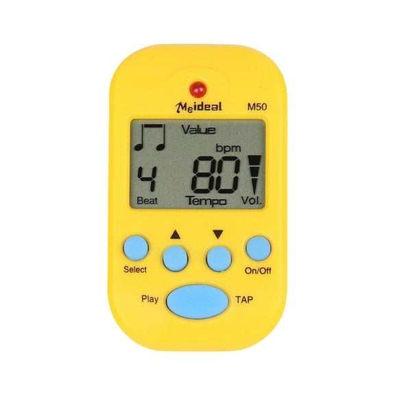 Mini Digital Metronome with Clear LCD Display, Adjustable Tempo, and Headphone Jack for Guitar, Piano, and All Instruments, Made of Plastic