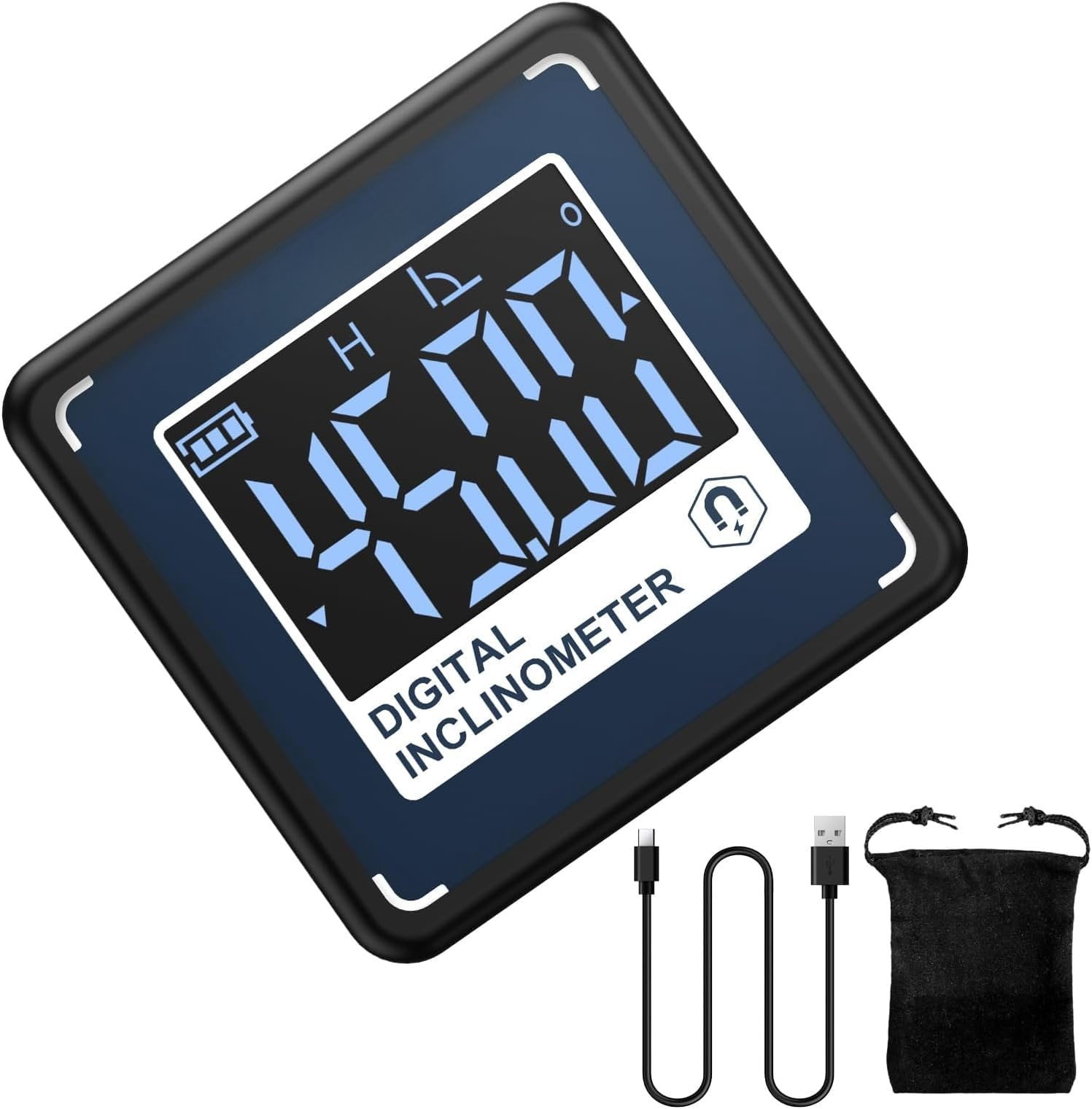 Mini Digital Rechargeable Level Box Protractor Angle Finder Level Gauge ...