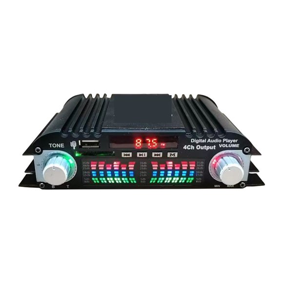 Mini Digital Stereo Amp Digital 4 Channel Amplifier Bluetooth-Compatible Player