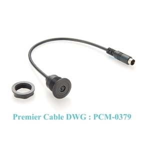 Mini Din 6pin Male to Female Extension Cable Round Flush Panel Mount Mini DIN Bulkhead Connector for Equipment, Control Panels