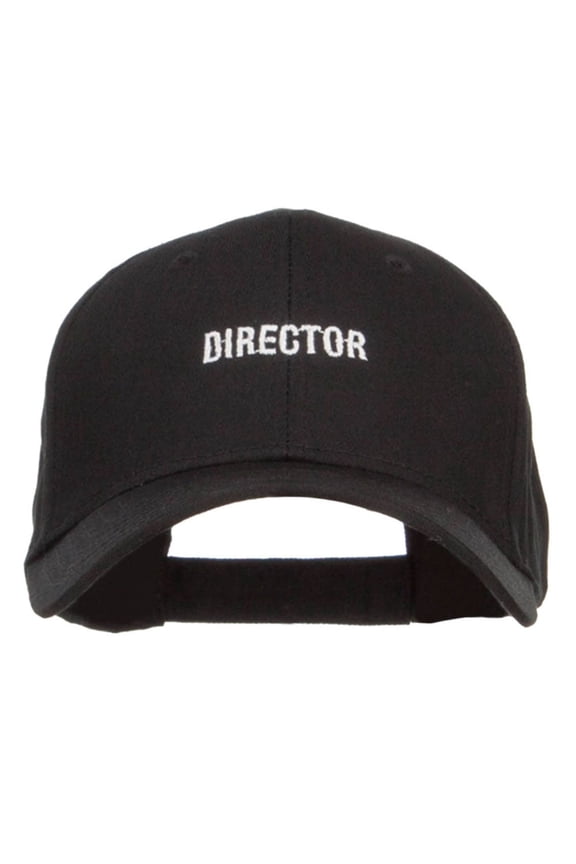 Mini Director Embroidered Cotton Cap - Black OSFM