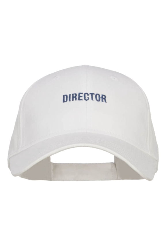 Mini Director Embroidered Cotton Cap - White OSFM