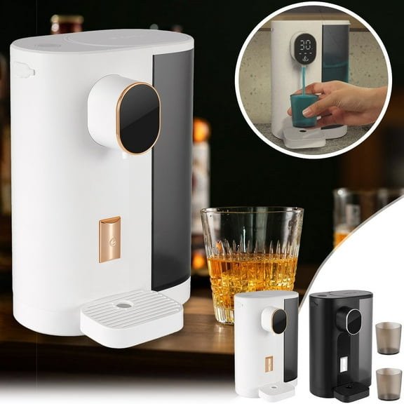 Mini Dispenser, 600ml Automatic Shot Dispenser, Wall Mount Liquor Dispenser, Electric Wine Whisky Liquor Aerator Dispensers for Home Bar, Wall Mount Whisky Machine with 2 Glass Cups (Black)
