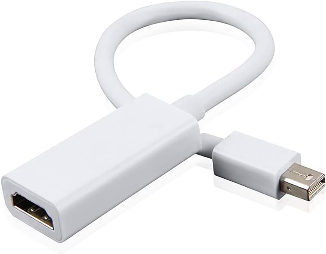 Mini DisplayPort to HDMI Adapter Mini DP Male to HDMI Female Thunderbolt 2.0 to HDMI Adapter Suitable for Apple MacBook Pro MacBook Air, Microsoft Surface Pro (White)