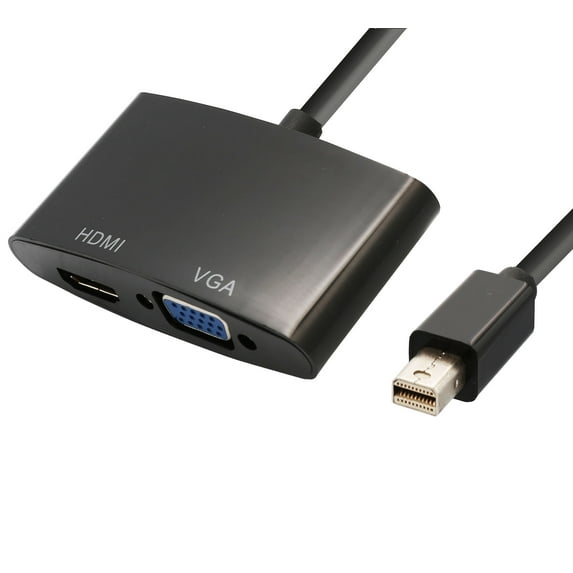 Mini DisplayPort to HDMI VGA ( Mini DP to HDMI / VGA Male to Female for MacBook Air/Pro, Surface Pro/Dock, Monitor, Projector, More