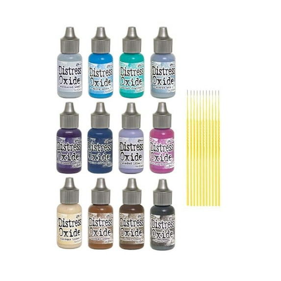 Mini Distress Oxide Pad Reinker Bundles - Ranger Tim Holtz Mini Distress Oxide Pad Reinkers with Trebbies Detail Sticks Kits #4, #5, & #6